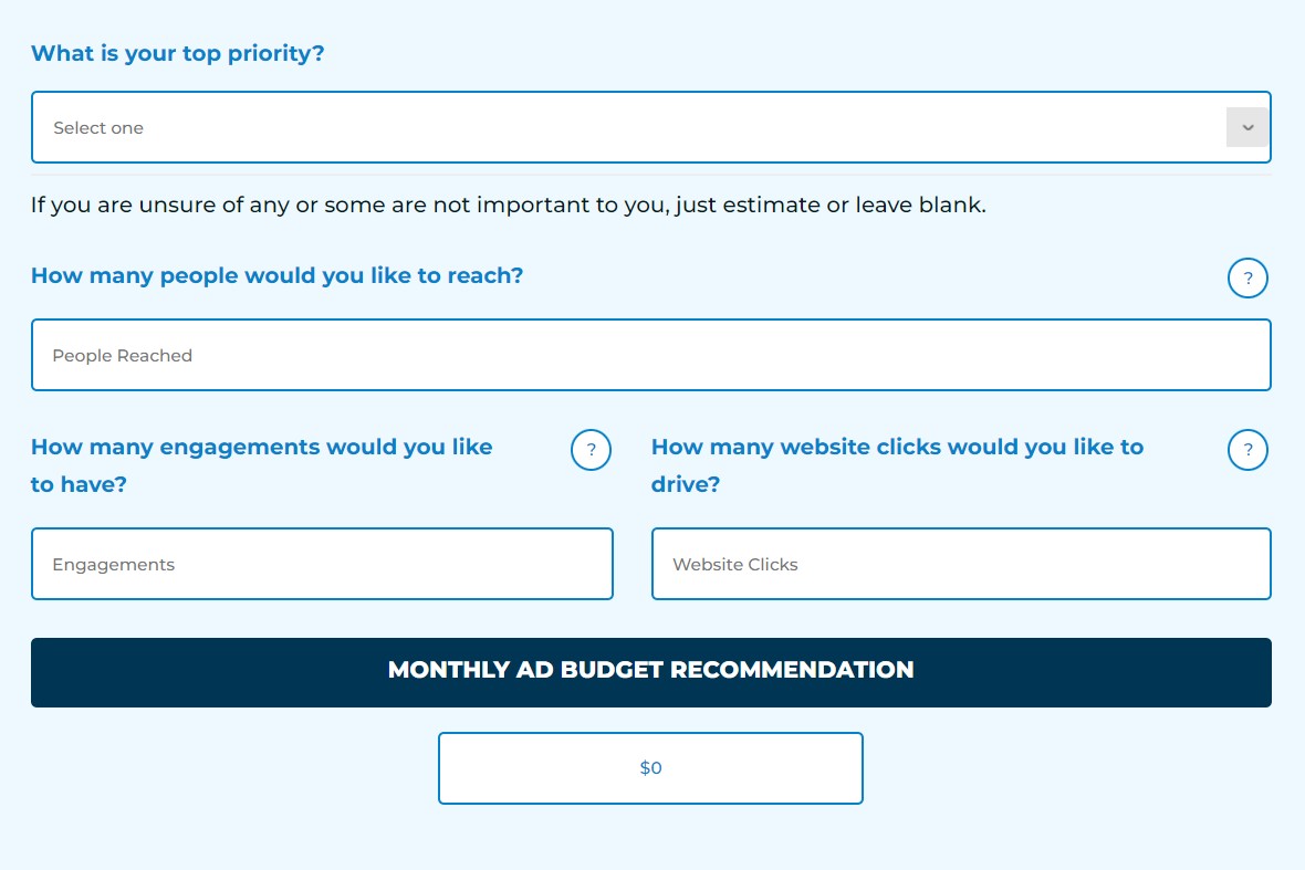 Social Media Budget Calculator